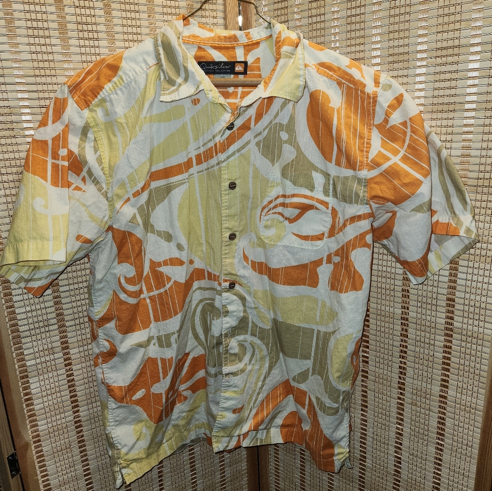Mens Quiksilver Hawaiian Shirt